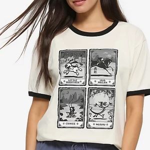 NWT Mulan BoxLunch cream shirt size medium